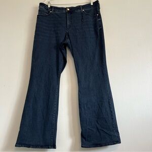 NWOT Express Womens Curvy Bootcut Mid Rise Jeans Plus Sz 18 Stretch Dark Wash